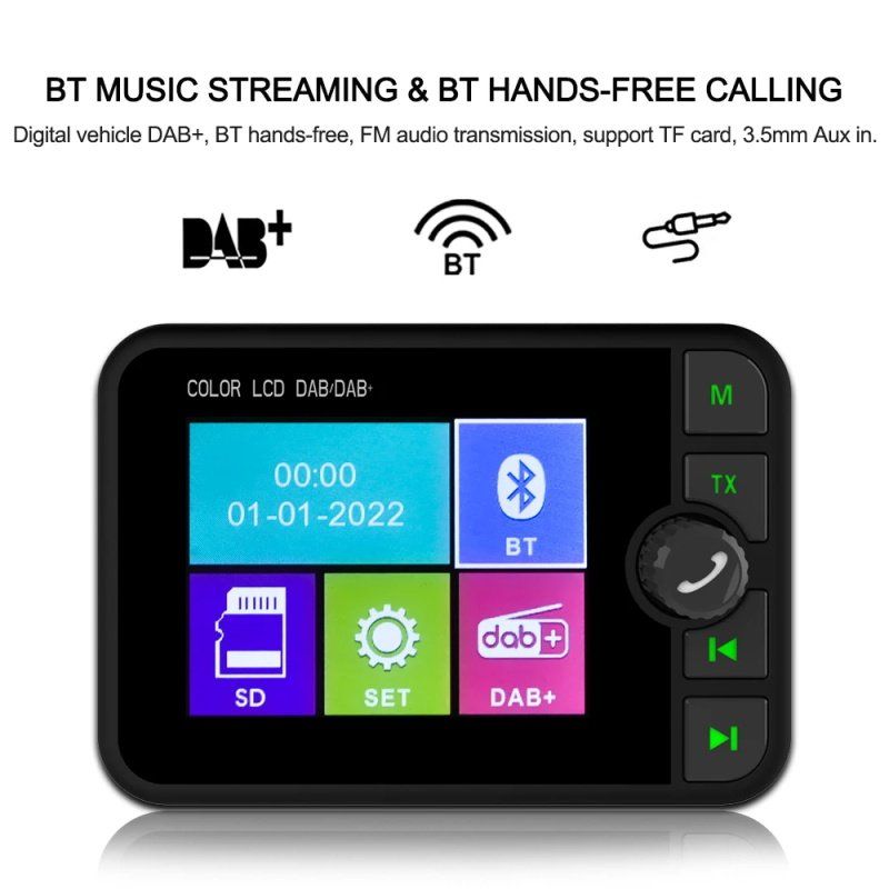 Radios: Universal DAB+ Adapter 2,4" LCD Bluetooth FM AUX – Neuf avec emballage d'origine à Malans GR par BUYBEST-Schweiz 9