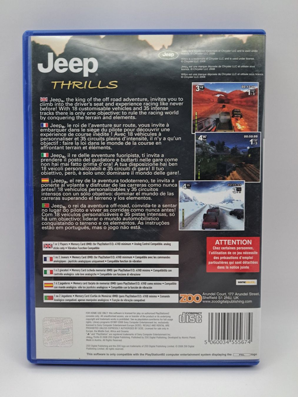 Spiele: Jeep Thrills (Playstation 2/PS2) – Gebraucht aus Balgach von Wasnwasn 1