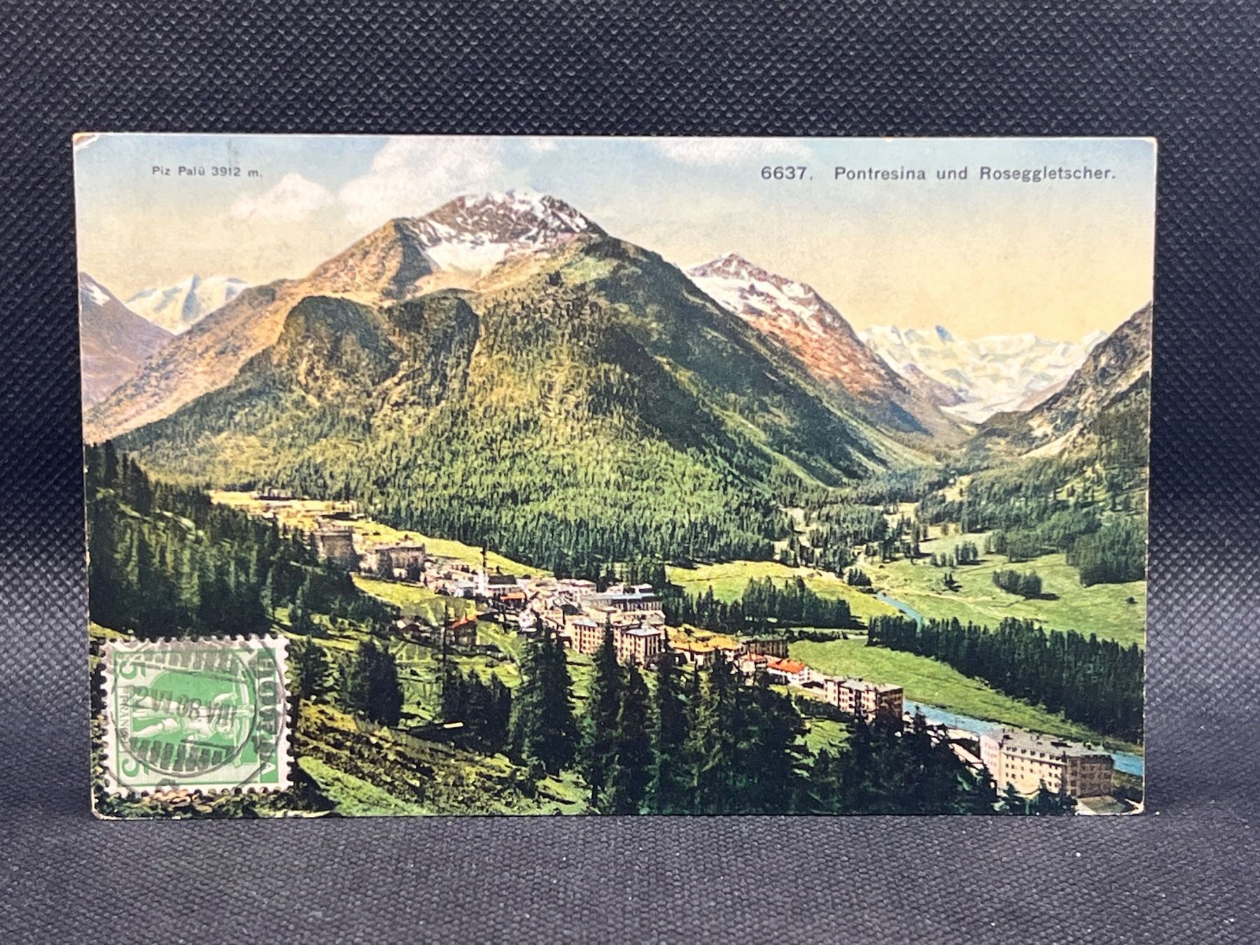 Cartoline postali: Pontresina und Roseggletscher – Usato da Widnau venduto da Brusi9