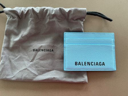 Porte Cartes BALENCIAGA bleu clair neuf