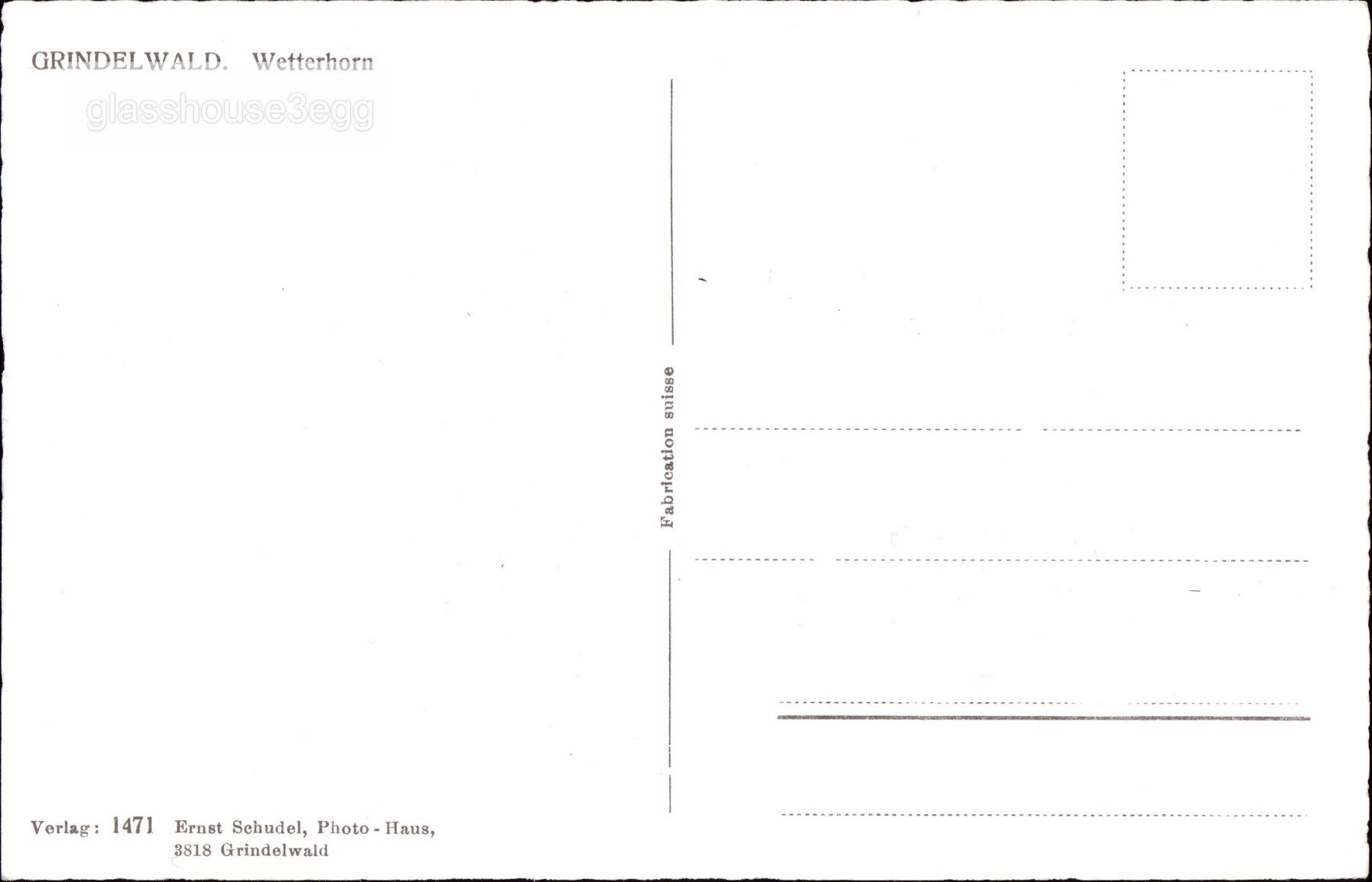 Ansichtskarten: AK GRINDELWALD. Wetterhorn – Gebraucht aus Eggersriet von glasshouse3egg 1