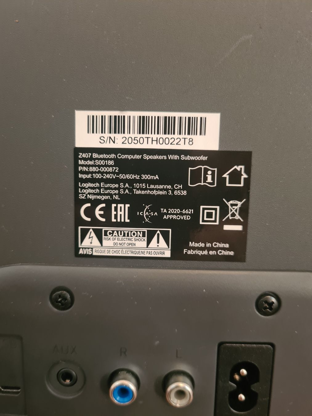 Logitech Lautsprecher: Logi Z407 Bluetooth Computer Speakers with Subwofer – Gebraucht aus Corgémont von Lostronome 6