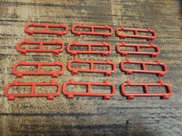 lego 2486 lot de 12 pièces Red Bar 1 x 8 x 2