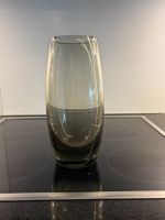 Gr. Vase Glas rauchfarben Per Lütken Holmegaard 50er Jahre