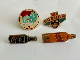 4 Pin Spirituosen Rum Corumba Cynar Barcardi Red Label