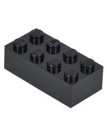 100 stk - 2x6 Black Building Bricks Blox - Lego compatible