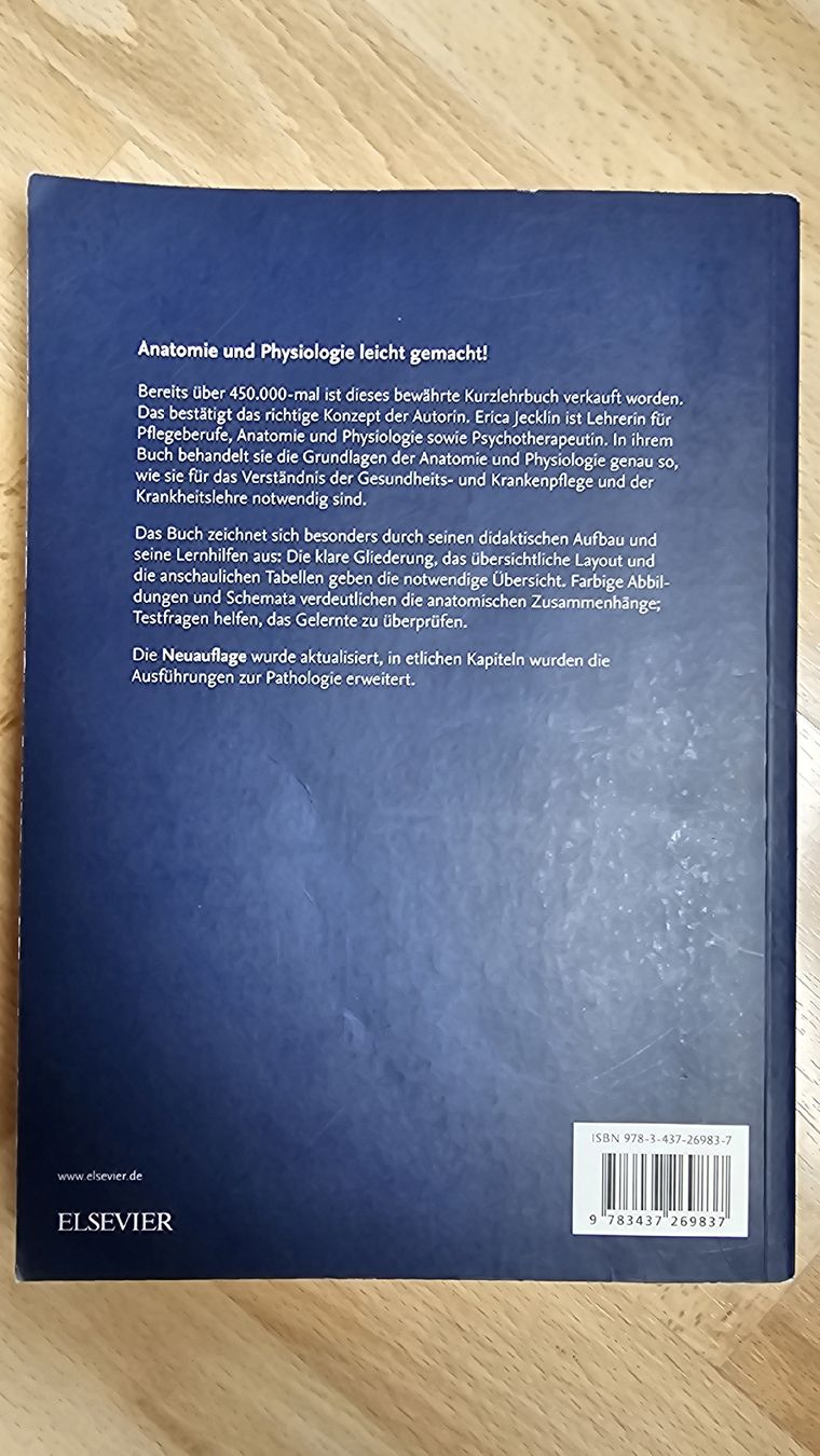 Libri: Arbeitsbuch Anatomie/Physiologie, Jecklin – Usato da Suberg venduto da nat_qvg5 1