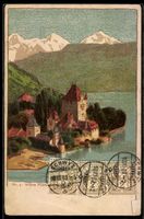 Künstler-AK Schwyz, Schloss Puorta am See