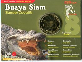 Münze "Siam-Krokodil. 25 Sen. Malaysia 2006".