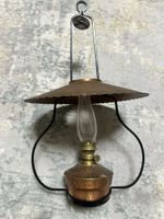 Alte Öllampe Kupfer-Optik, Wandlampe, für gemütliche Wintera