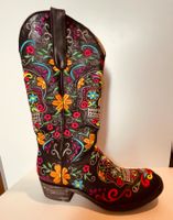 MEXICANA bottes noir brodée "Frida" 38