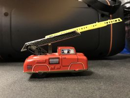 Ca. 1960 Blechspielzeug Feuerwehr Auto HS-510, Hand Schumann