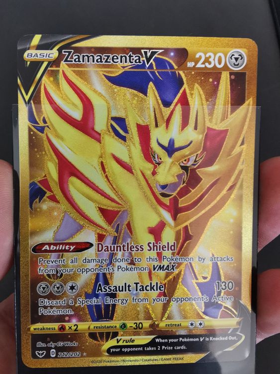 Carte Pokémon zamazenta gold secret