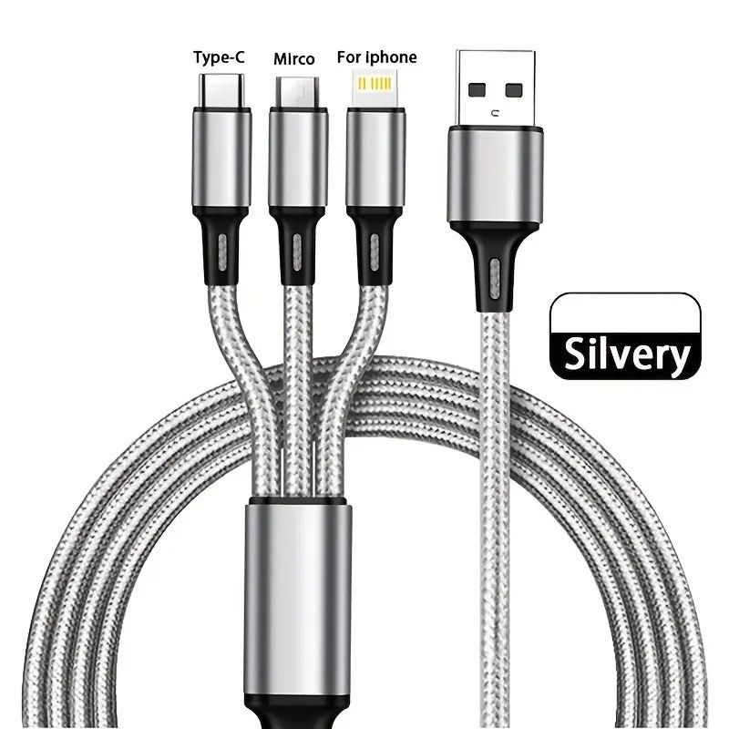 Cavi: 3in1 Ladekabel Nylon USB Typ-C Micro iPhone Handy – Nuovo e nell'imballaggio originale da Wettingen venduto da Chnoelleli