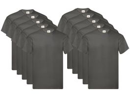 10er Pack Fruit of the Loom T-Shirts, L, neu