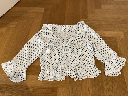 Bluse GAP Punkte Weiss/Blau Grösse S Damen