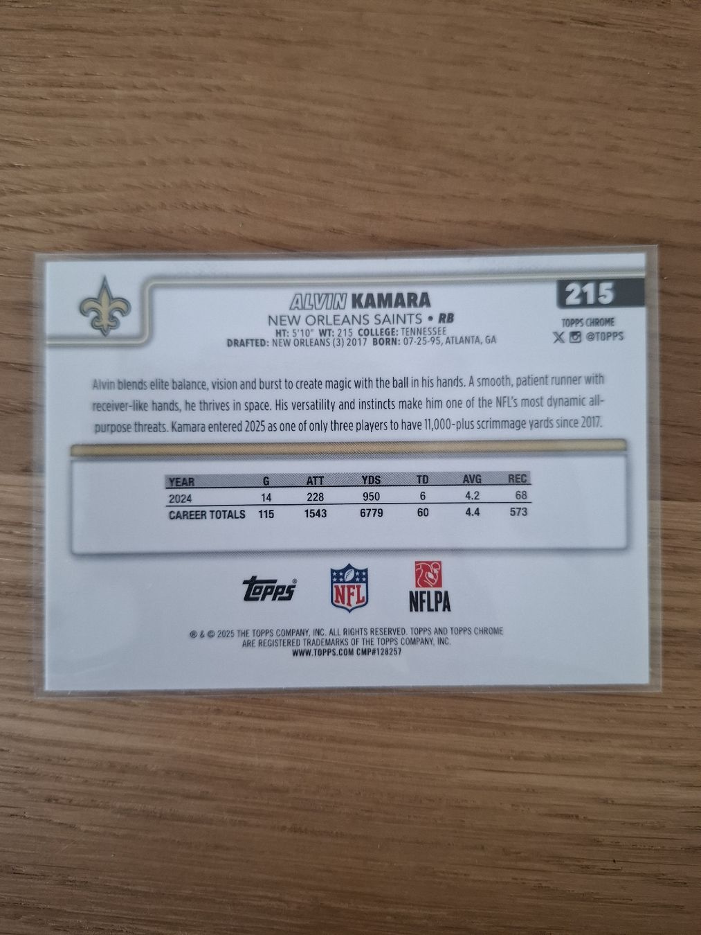 Topps Carte collezionabili: Topps NFL Alvin Kamara #215 Silver pulsar – Nuovo (secondo la descrizione) da Uznach venduto da Dennis.kuster 1