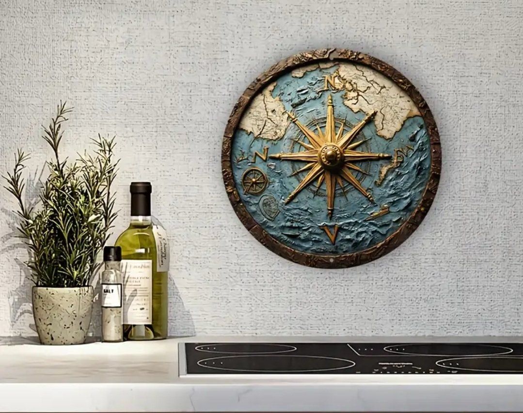 Insegne: Metallschild Kompass Rund 20cm Durchmesser – Nuovo e nell'imballaggio originale da Walenstadt venduto da emynmuil1 3