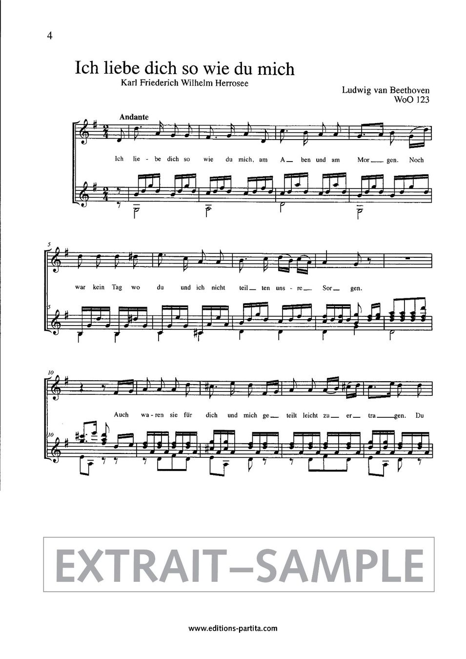 Libri: L. VAN BEETHOVEN – 6 Lieder – Nuovo e nell'imballaggio originale da St-Blaise venduto da partita-ch 2
