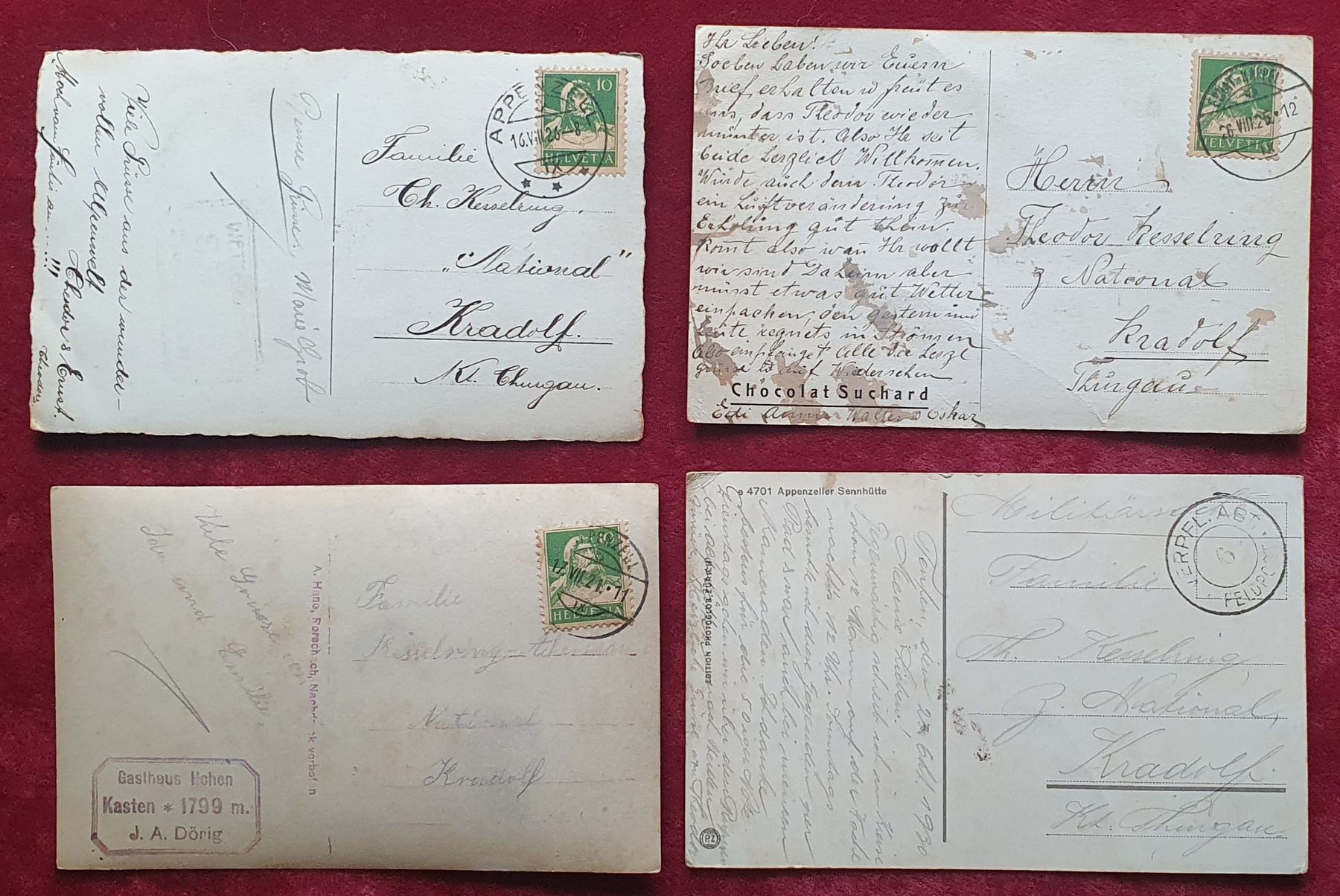 Cartoline postali: 8 Ansichtskarten vom Säntis und Umgebung – Usato da Kreuzlingen venduto da Rschweiz1 4