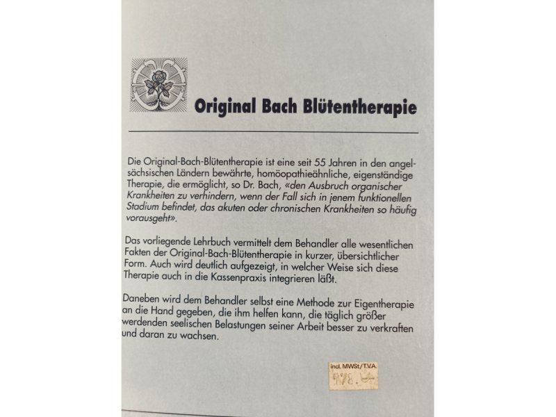 Libri: Original Bachblütentherapie – Usato da Bätterkinden venduto da Elefantenzoo 1