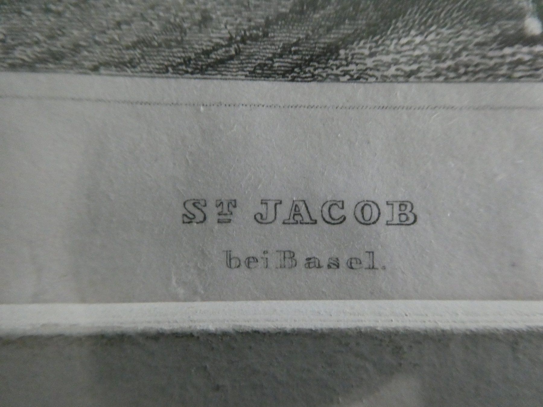 Incisioni: Original Kupferstich St. Jacob bei Basel – Usato da Basel venduto da Robyn 2
