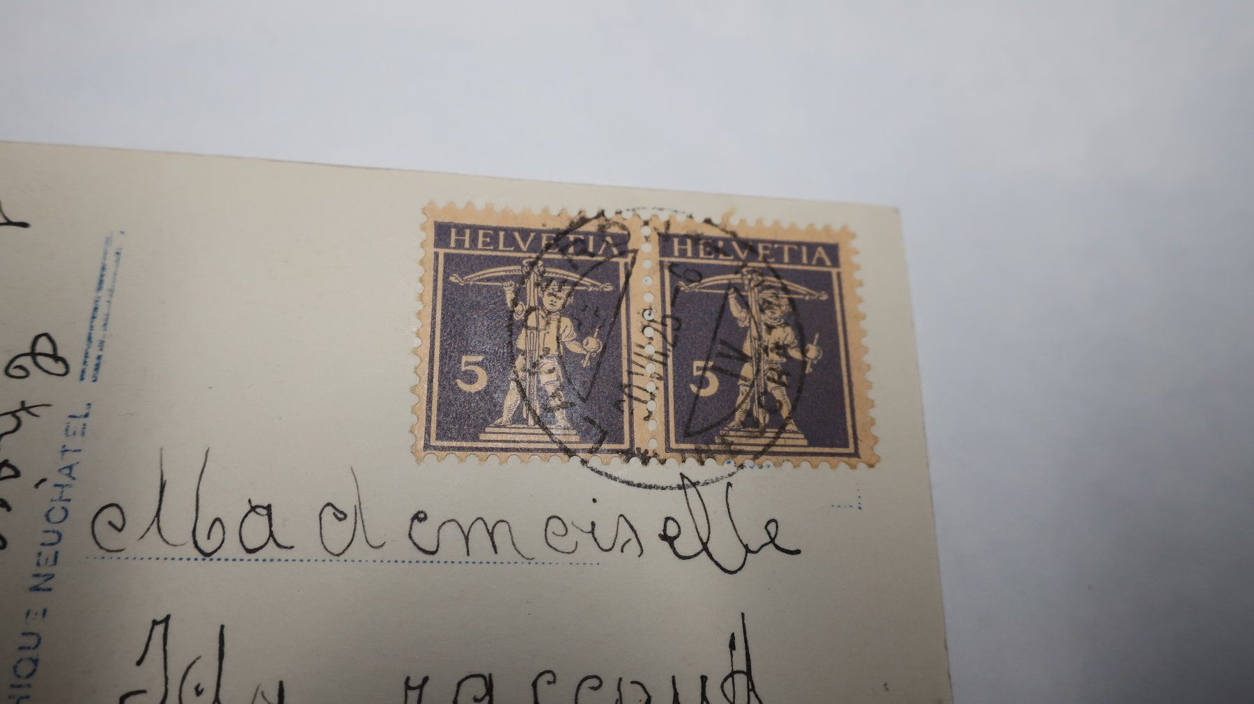Cartoline postali: Landeron et lac de Bienne  1925 – Usato da Cormoret venduto da Pascalll2001 6