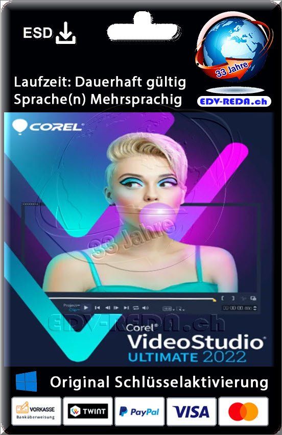 CorelDRAW Software: Corel VideoStudio 2022 Ultimate kein ABO Dauer Lizenz – Neu (gemäss Beschreibung) aus Langenthal von Reda