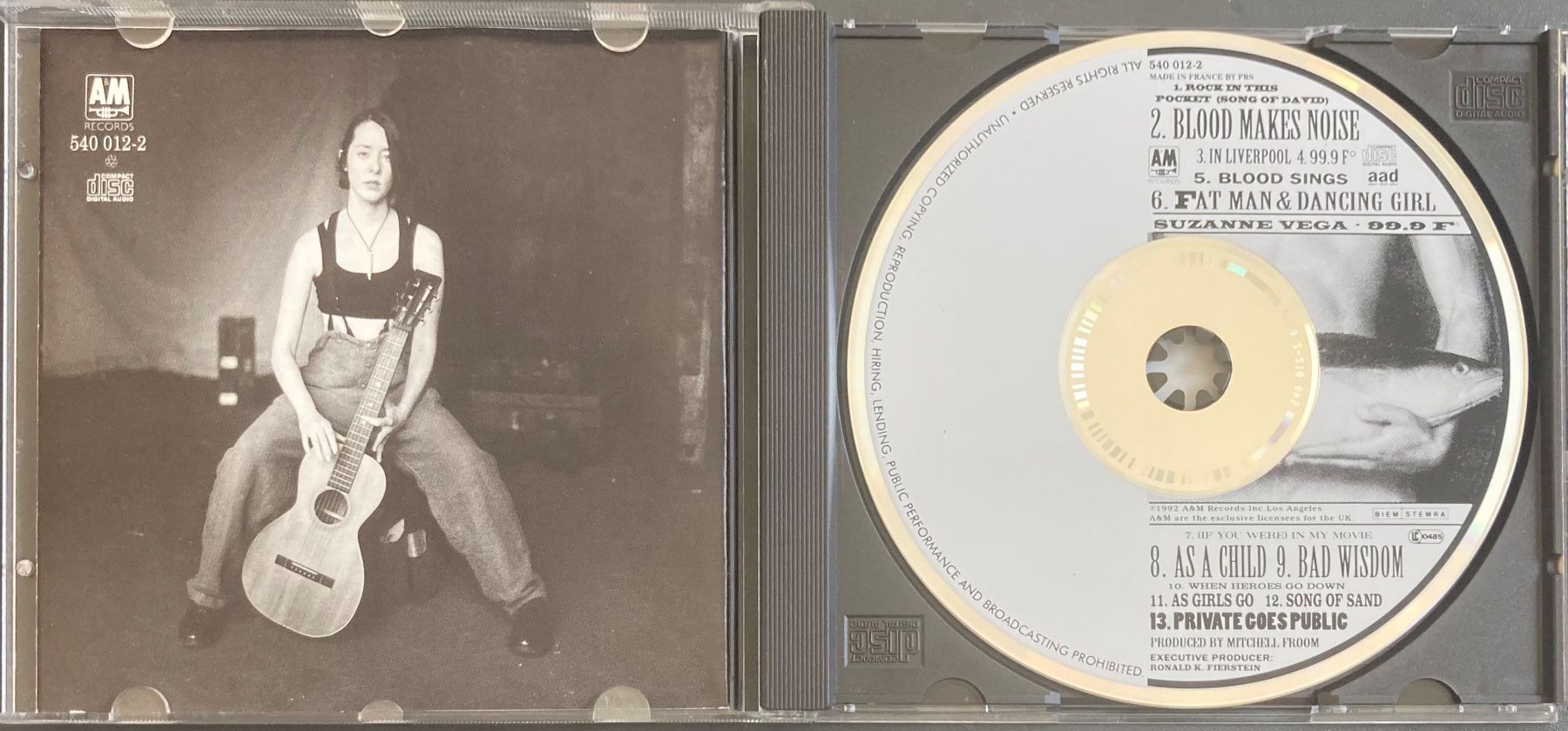 CD: SUZANNE VEGA - 99.9 F° – Usato da Poliez-Pittet venduto da Newtown-Records 2