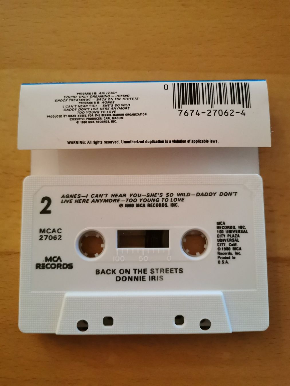 Musicassette: Donnie Iris – Back On The Streets – Usato da St.Gallen venduto da Tamal0204 2