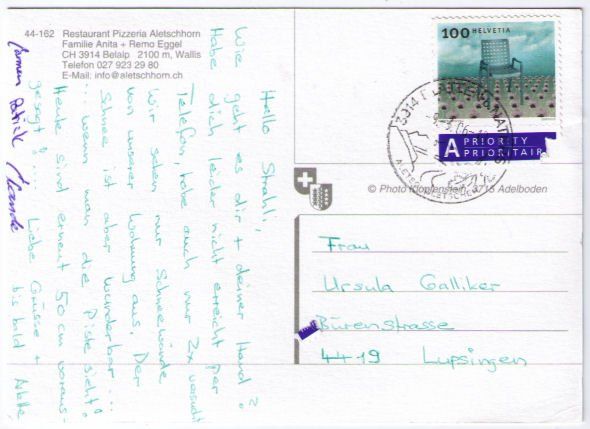 Cartes postales: Belalp - Restaurant Aletschhorn – D'occasion à Binningen par Mountainrider 1