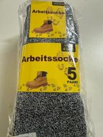 5 PAAR AEBEITSSOCKEN ORIGINALVERPACKT GR. 43-46