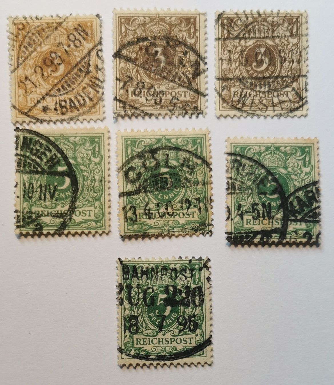 Alle Briefmarken: Dt. Reich ab 1889 – Gebraucht aus Aadorf von Chnorli-Furz