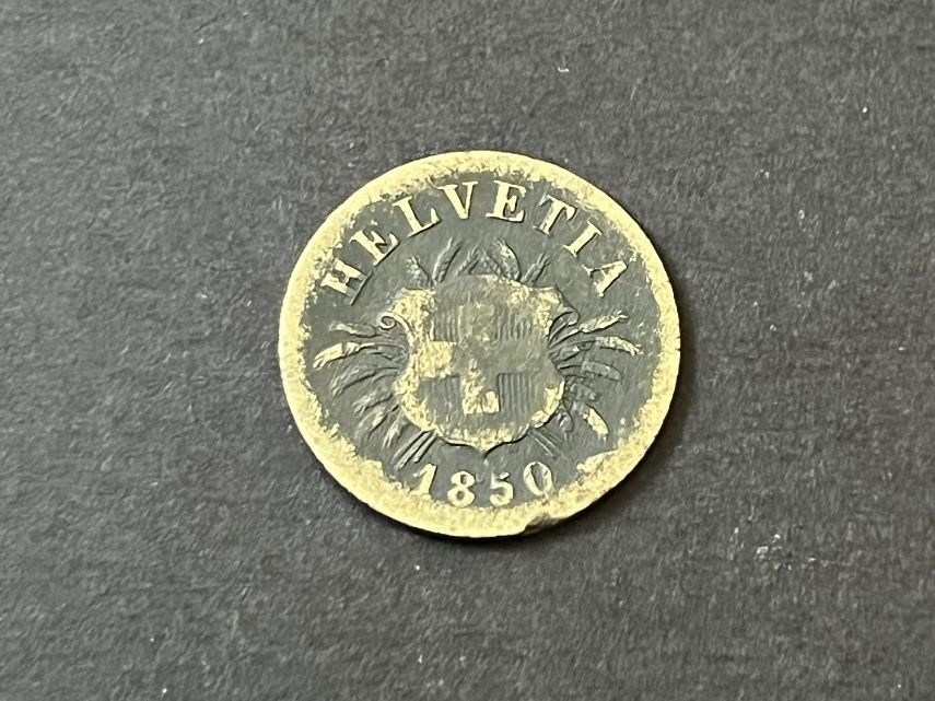 Tutti le monete: Schweizer 5 Rappen Helvetia 1850 – Usato da Neuenhof venduto da Mastermind-00