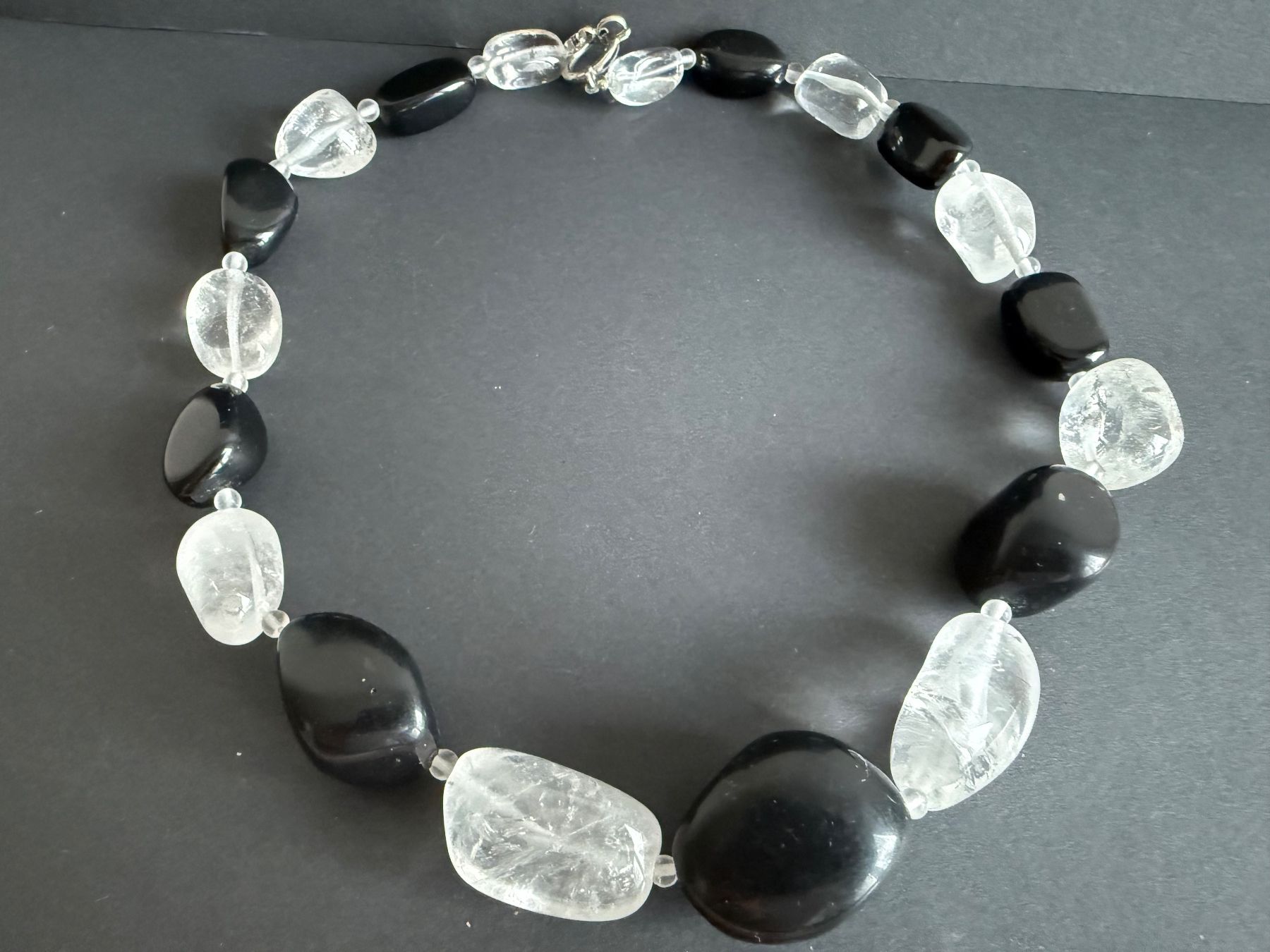 Onyx Catenine: Bergkristall und Onyx Kette – Usato da Spiegel b. Bern venduto da Rogger72 2
