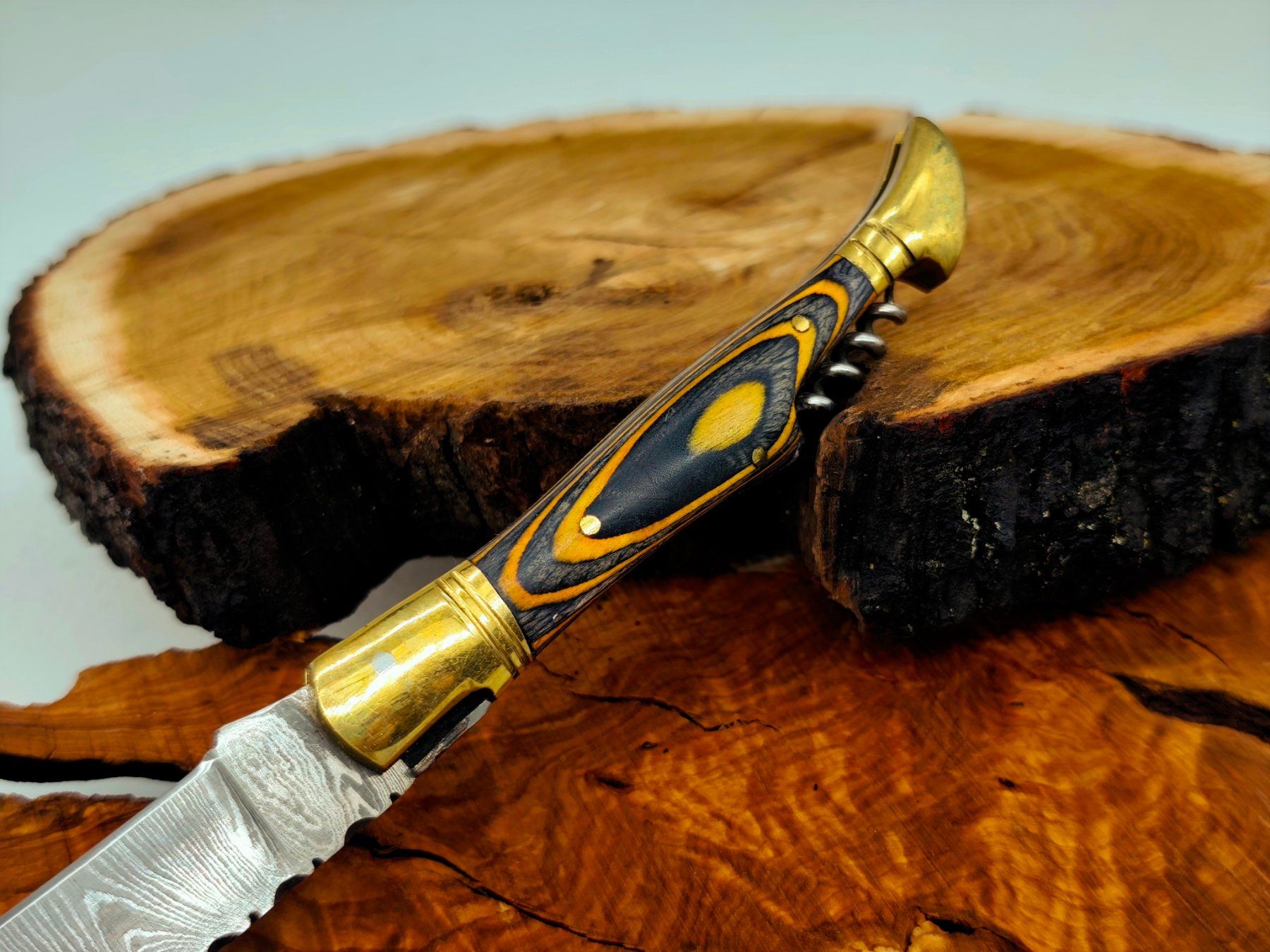 Accessori: Laguiole Damast Messer Klappmesser echtes Damastmesser – Nuovo e nell'imballaggio originale da Arlesheim venduto da Premius_1 4