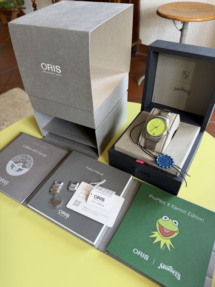 Oris Montres: Oris ProPilot x Kermit full set – D'occasion à Grenchen par JJ___