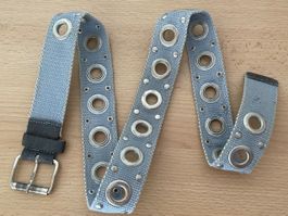 DIESEL 102x4cm/NP55CHF Canvas (Cotton), Metall, Leder Gürtel