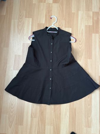 Sommerliches, elegantes, ärmelloses Top, Schwarz