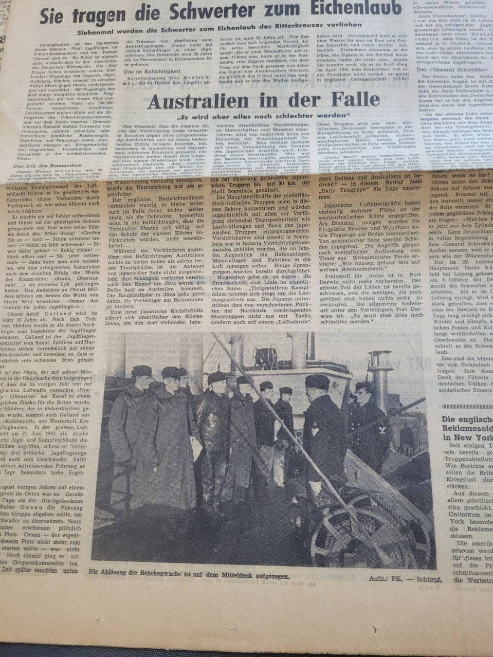 Armes blanches: Kriegsmarine-Zeitung 1942 – D'occasion à Kriens par KTP 4