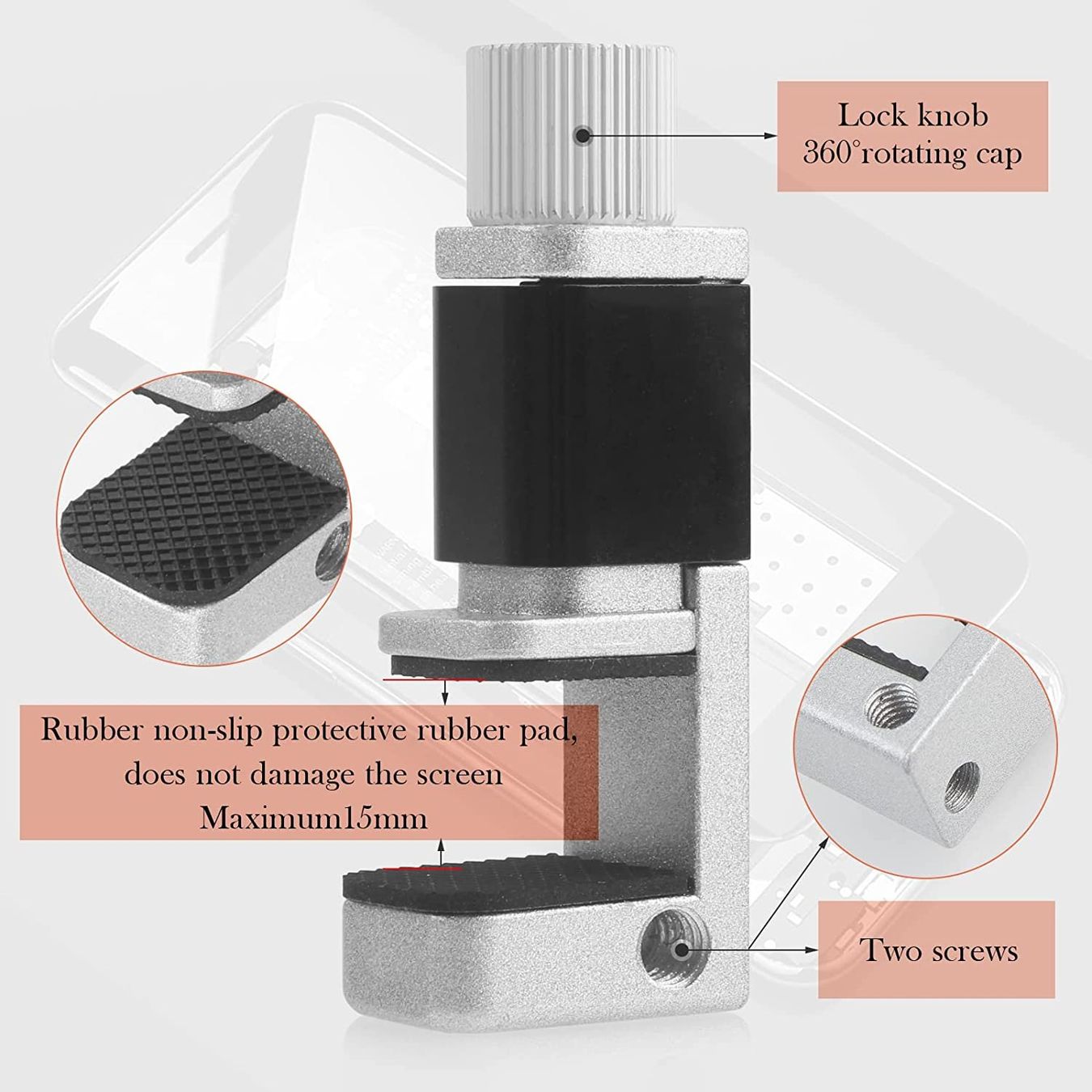Telefoni cellulari / Smartphones: Lot de 4 Pinces de Fixation pour Smartphone – Nuovo e nell'imballaggio originale da Morges venduto da DA-repa 2