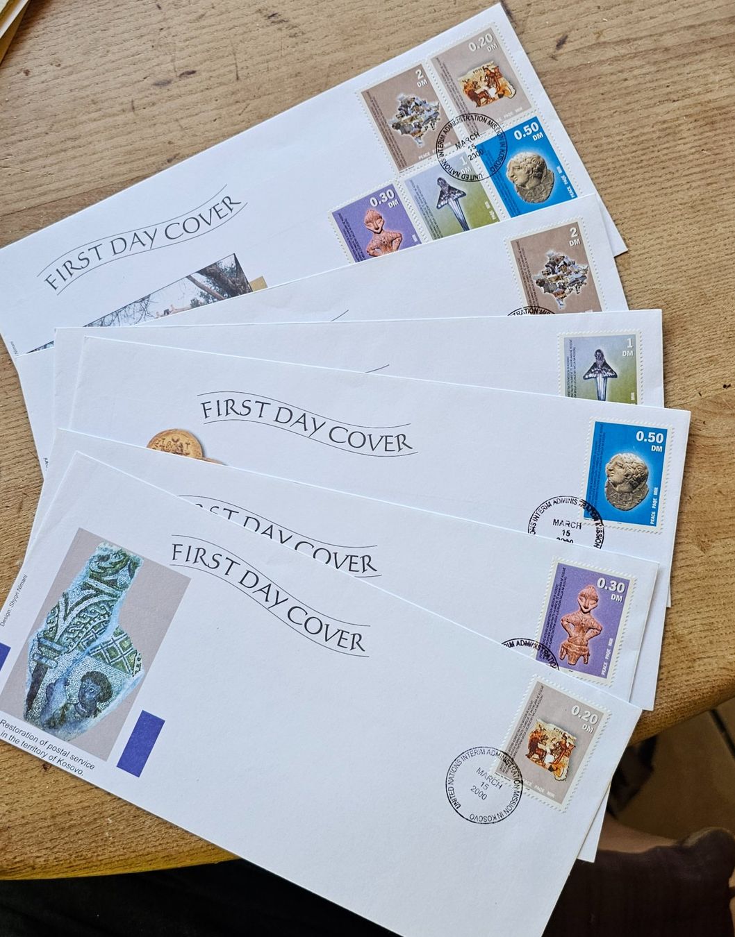 Alle Briefmarken: 6 FDC KOSOVO, 2000 – Neu (gemäss Beschreibung) aus Les Valettes von Nuba1