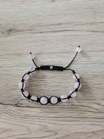 Rosenquarz Armband, Shambala, verstellbar
