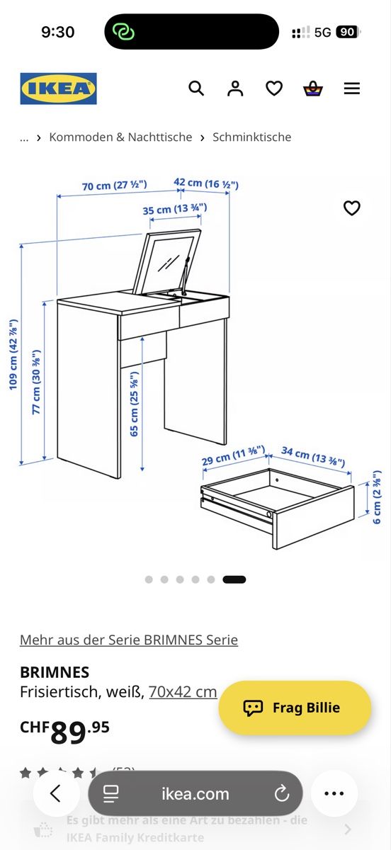 Ikea Tavoli da trucco: Frisiertisch / schminktisch / kleiner Tisch – Usato da Basel venduto da mar_85m9 6