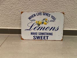 SCHILD METALL LEMON / 1 Stück / TOP ! Der Renner!