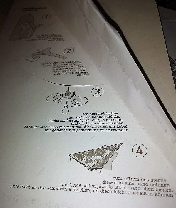 Lampade: Papier Stern 90 cm. – Nuovo (secondo la descrizione) da Lutzenberg venduto da Truhe 2