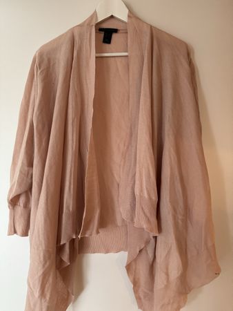 Mango Collection Cardigan wasserfallartig, Gr. M, altrosa