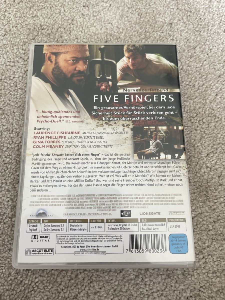 Tutti i DVDs: DVD Five Fingers – Usato da Unterkulm venduto da AnoliOccasion 1