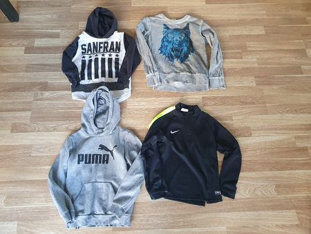 4 coole Pullover Gr. 140 Puma,  Nike, Diesel