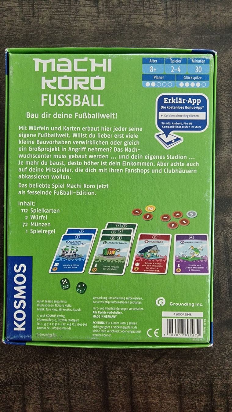 Kosmos Giochi: Machi Koro Fussball – Usato da Morschach venduto da Brunog 1